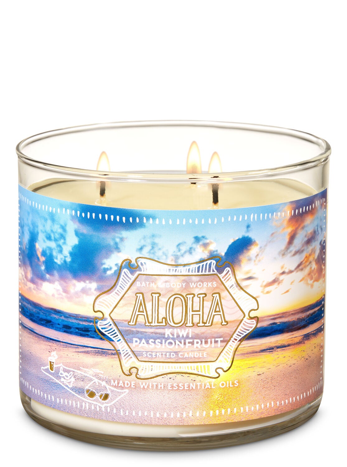 Aloha Kiwi Passionfruit 3-Wick Candle - Bath And Body Works