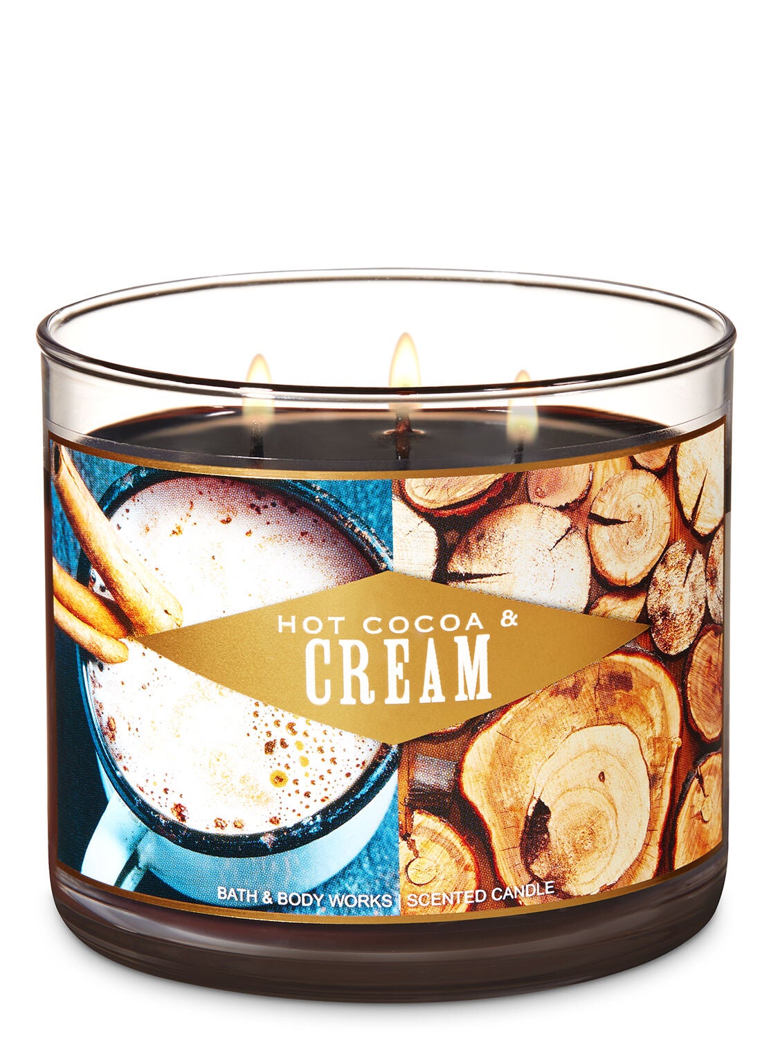 Hot Cocoa & Cream 3-Wick Candle - Bath And Body Works