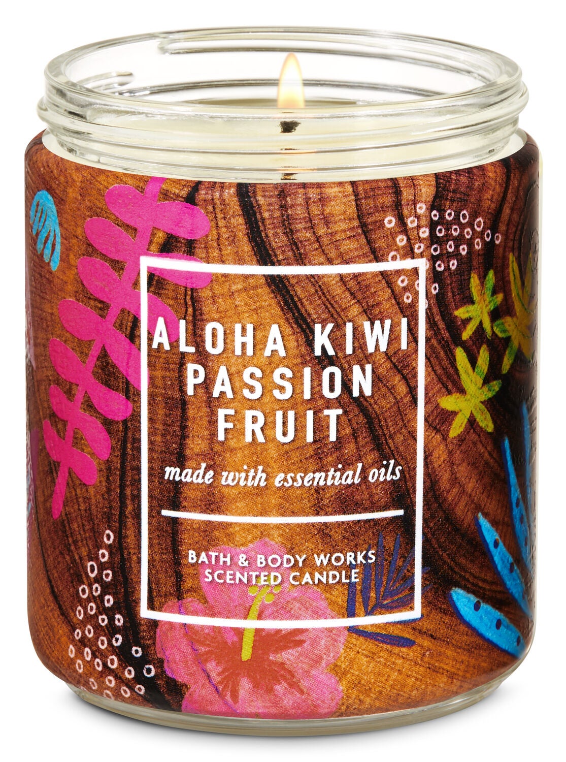 Aloha Kiwi Passionfruit Single Wick Candle - Bath And Body Works