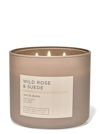 Wild Rose &amp; Suede 3-Wick Candle