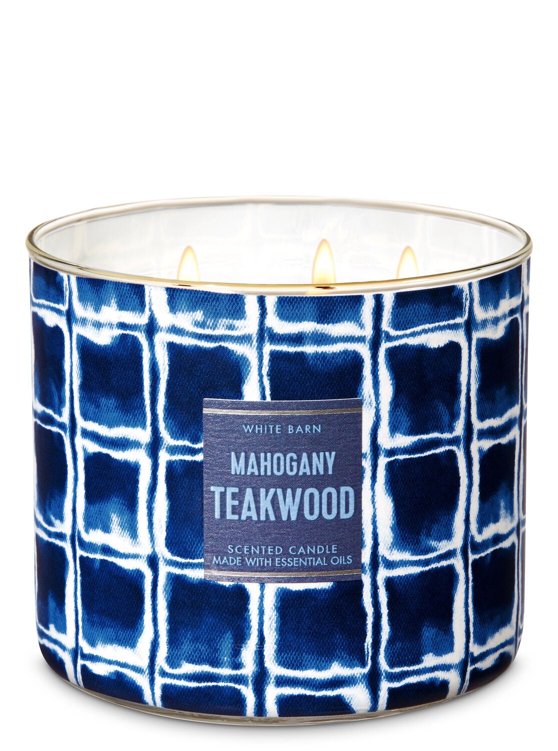 Mahogany Teakwood 3-Wick Candle - Bath And Body Works