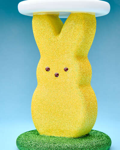 PEEPS® Glittery Marshmallow Bunny 3-Wick Candle Holder