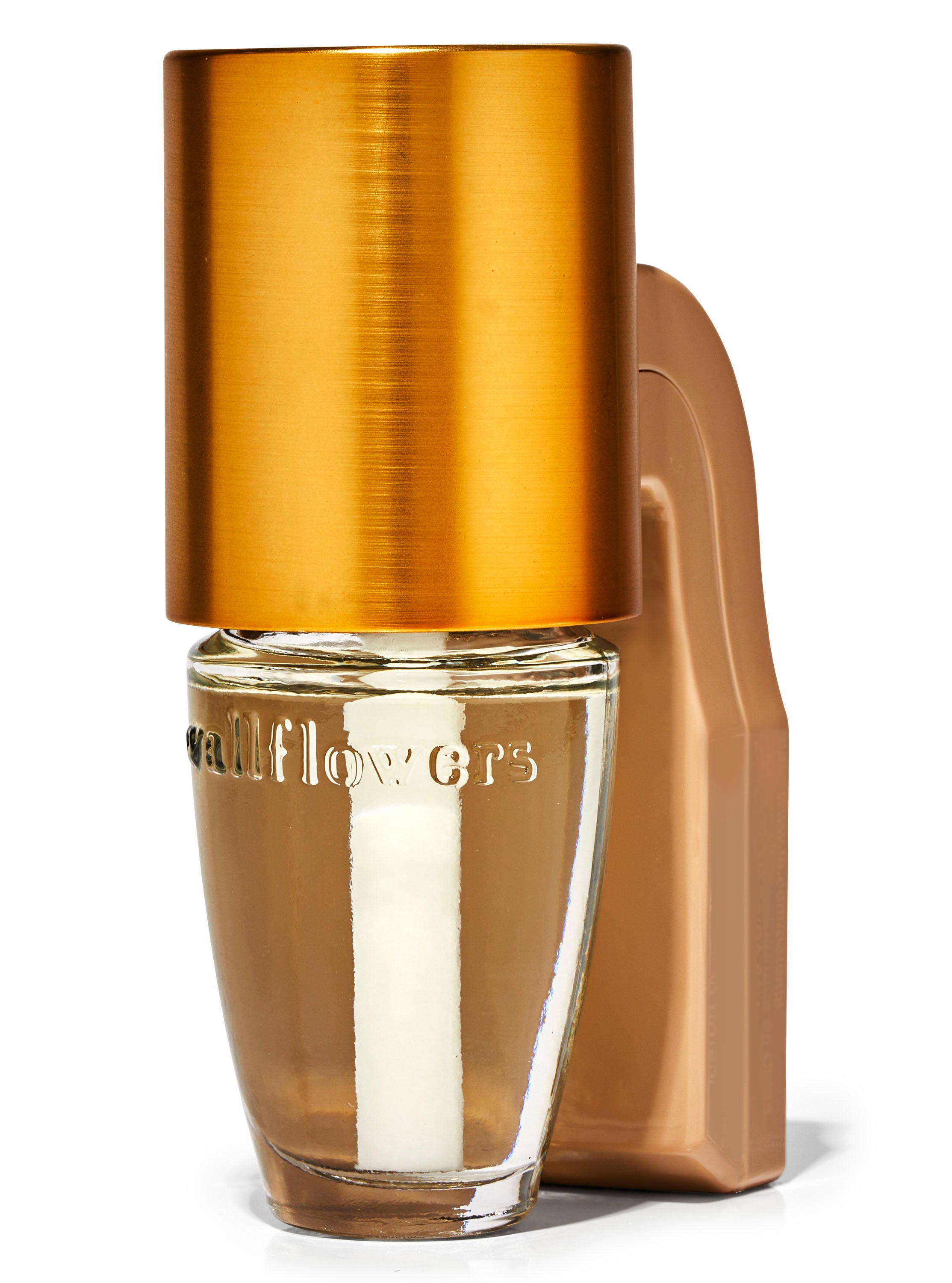 Metallic Brass Cylinder Wallflowers Scent Control&trade; Fragrance Plug