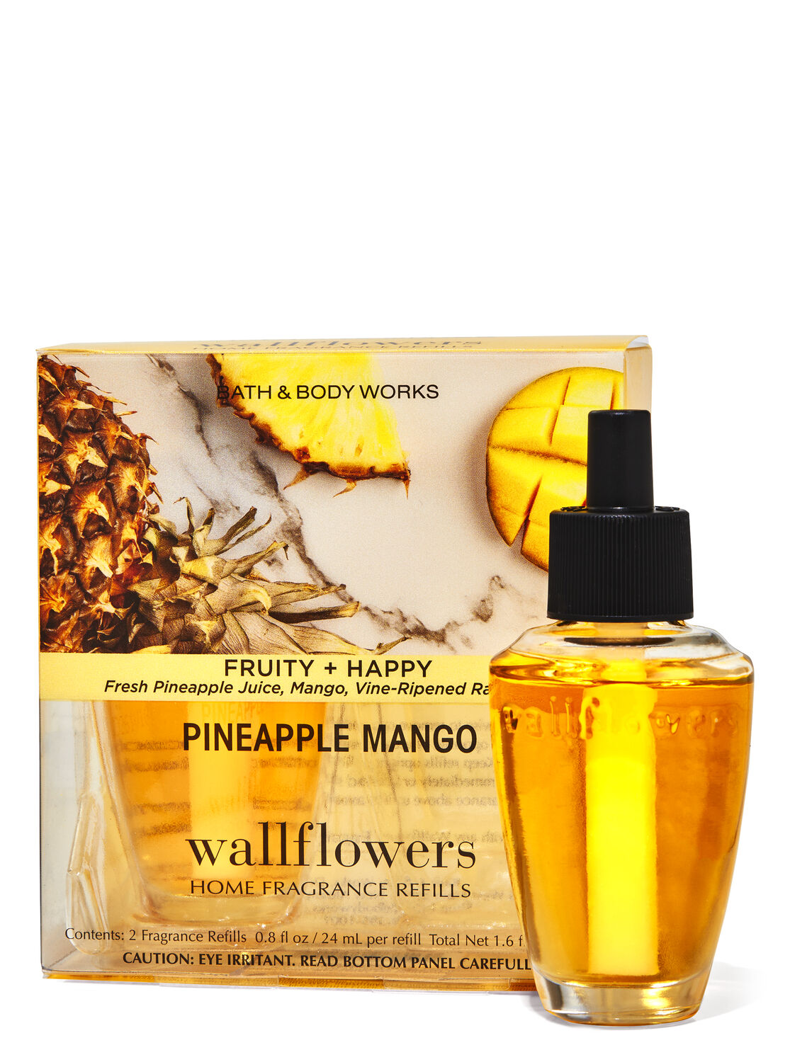 12 Bath & Body Works PINEAPPLE MANGO Wallflower Refill Bulbs 