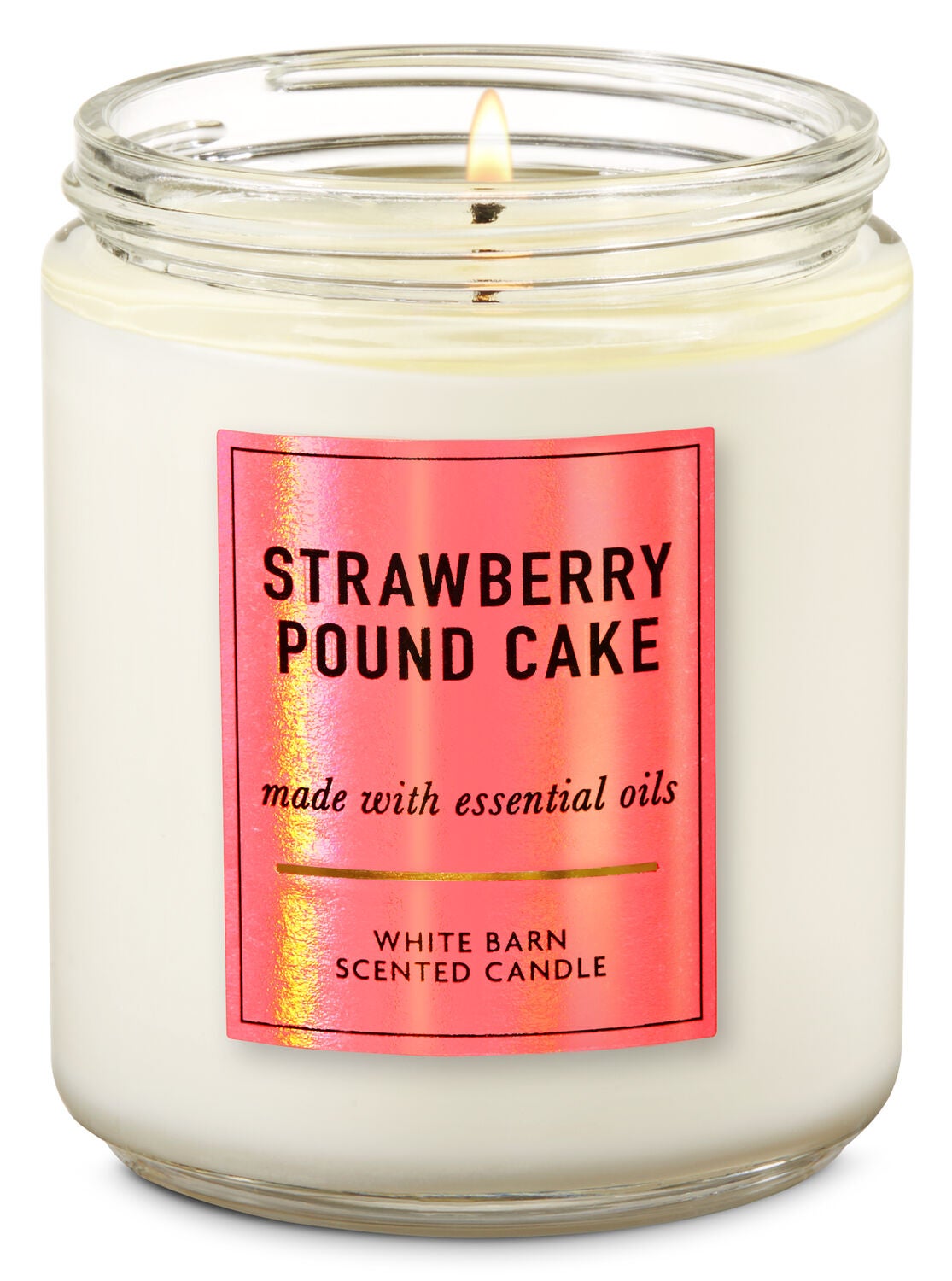 Strawberry Pound Cake Single Wick Candle - Bath And Body Works