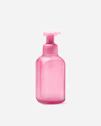 Mauve Ribbed Glass Gentle & Clean Foaming Hand Soap Dispenser