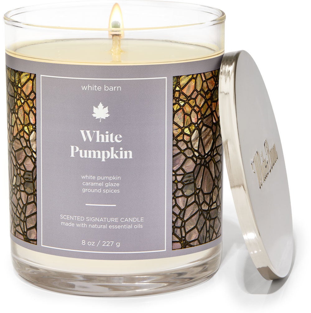 White Pumpkin Signature Single Wick Candle
