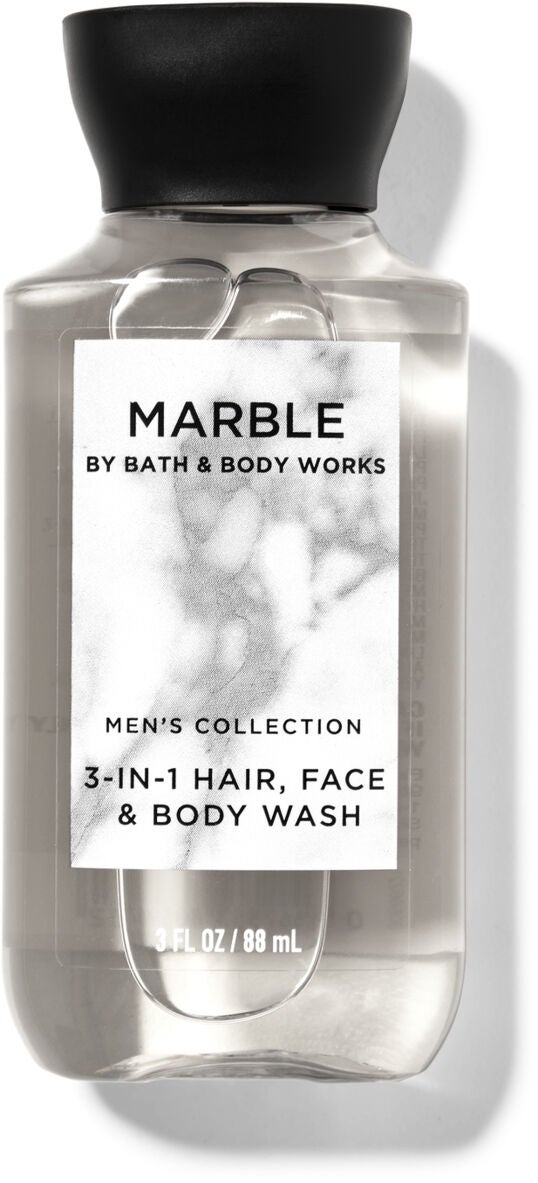 Marble Travel Size 3-in-1 Hair, Face &amp;amp; Body Wash
