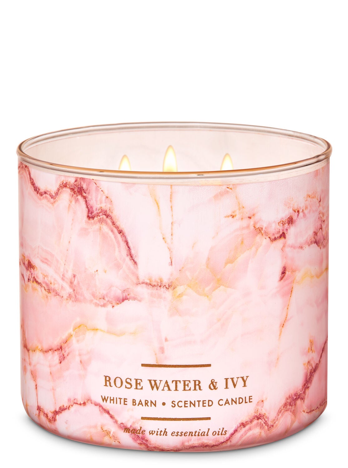 White Barn Rose Water & Ivy 3-Wick Candle - Bath And Body Works