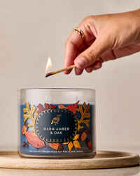 Warm Amber & Oak 3-Wick Candle