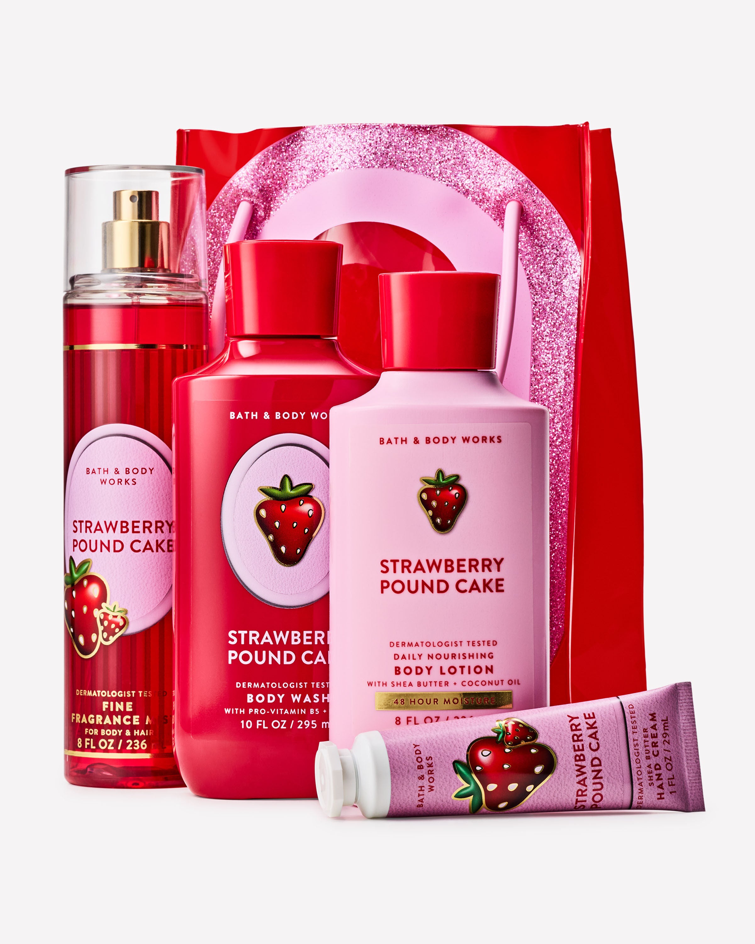 Bath & Body Works ストロベリーパウンドケーキ 4点セット Strawberry Pound Cake Gift Set | Bath & Body Works
