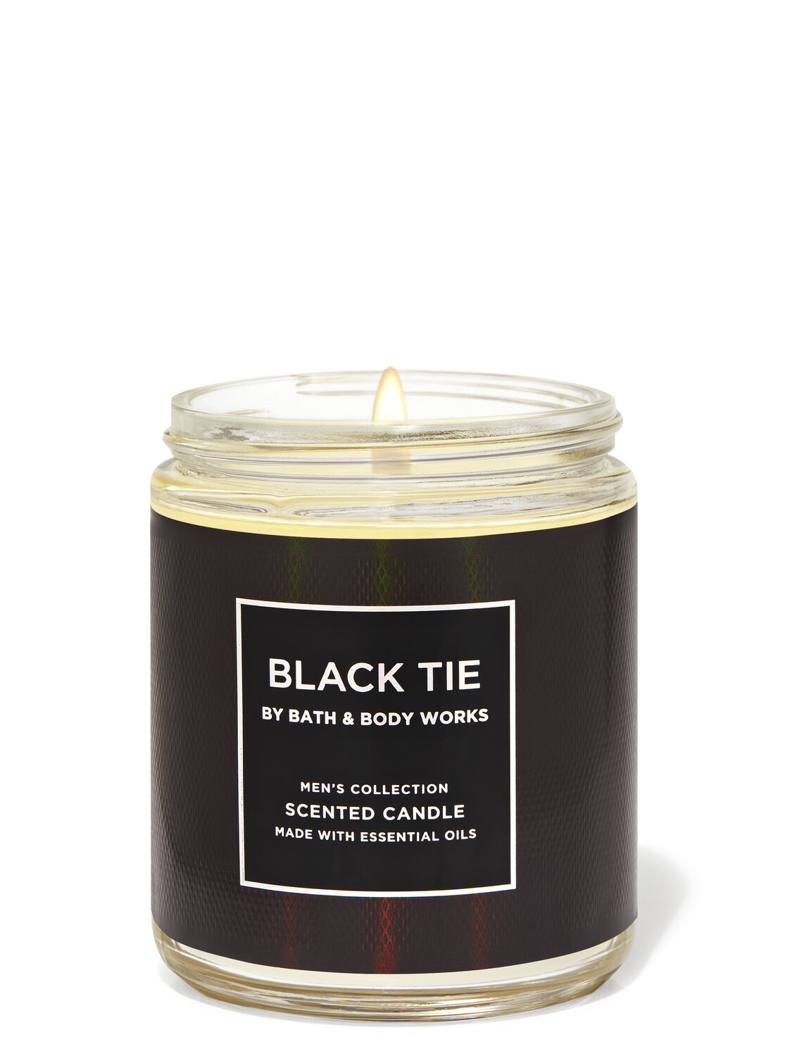 Bath Body Works Candle BLACK TIE Scented 3-wick Jars x2 Wax Sandalwood Tonka 