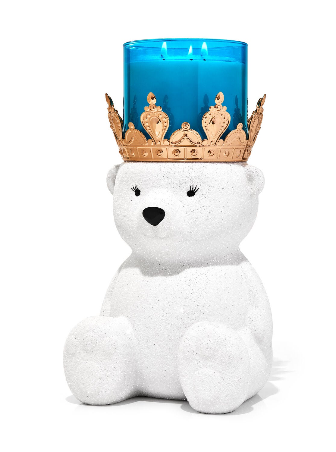Royal Polar Bear Pedestal 3 Wick Candle Holder Bath Body Works