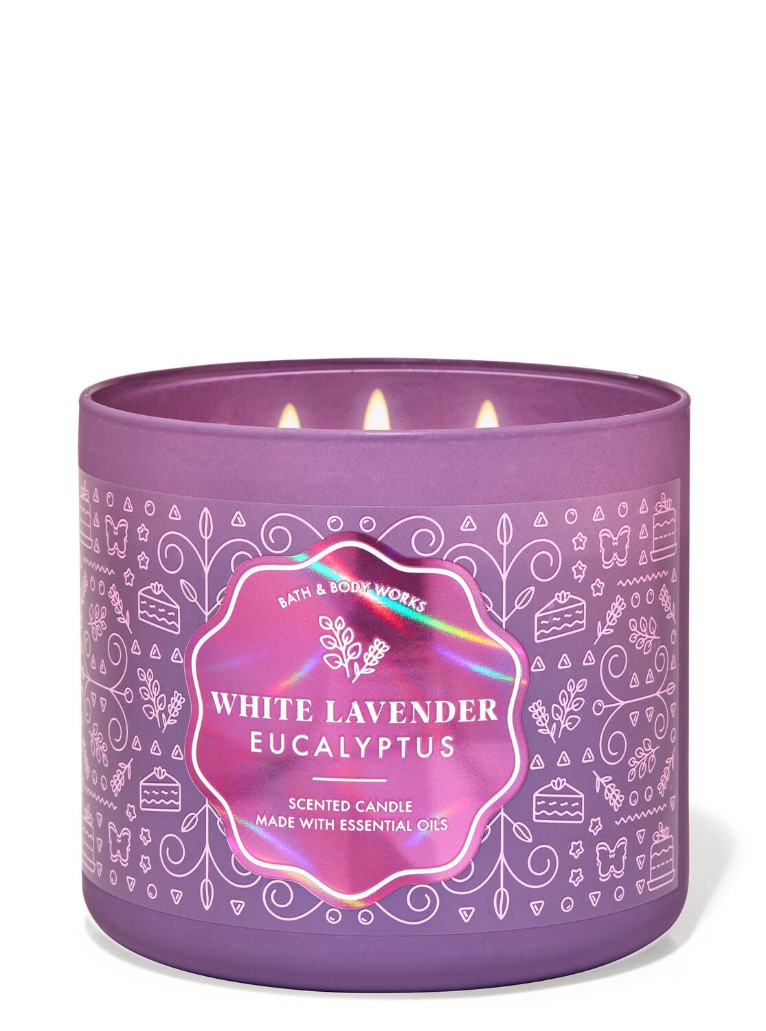 White Lavender Eucalyptus 3 Wick Candle Bath Body Works Jasmine & white peach candle. white lavender eucalyptus 3 wick candle