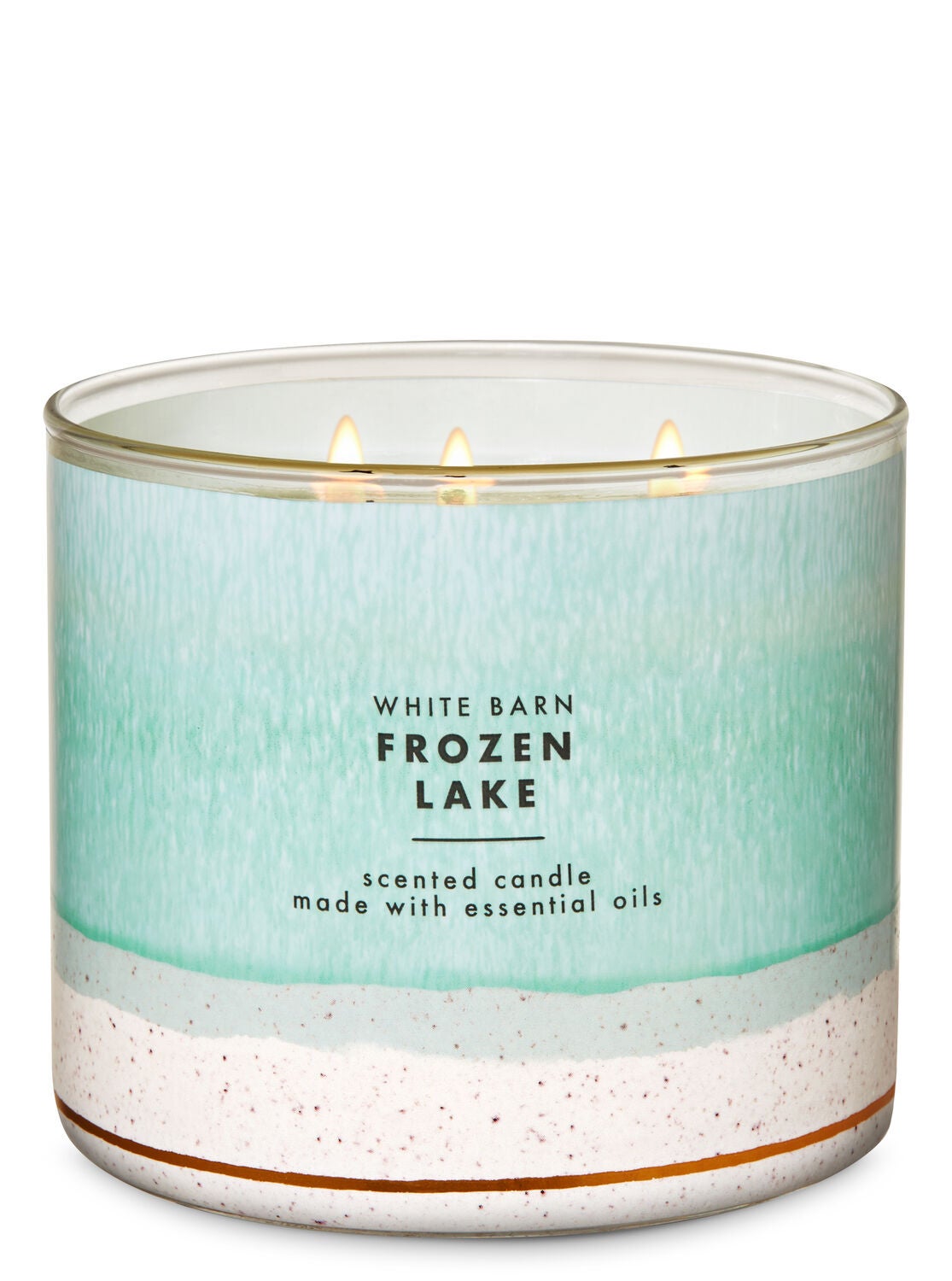 Frozen Lake 3 Wick Candle White Barn Bath Body Works