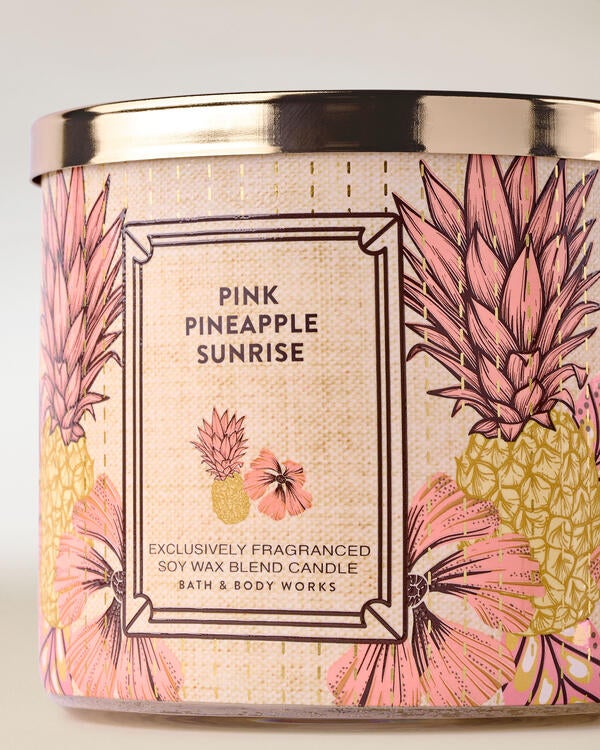 Pink Pineapple Sunrise 3-Wick Candle
