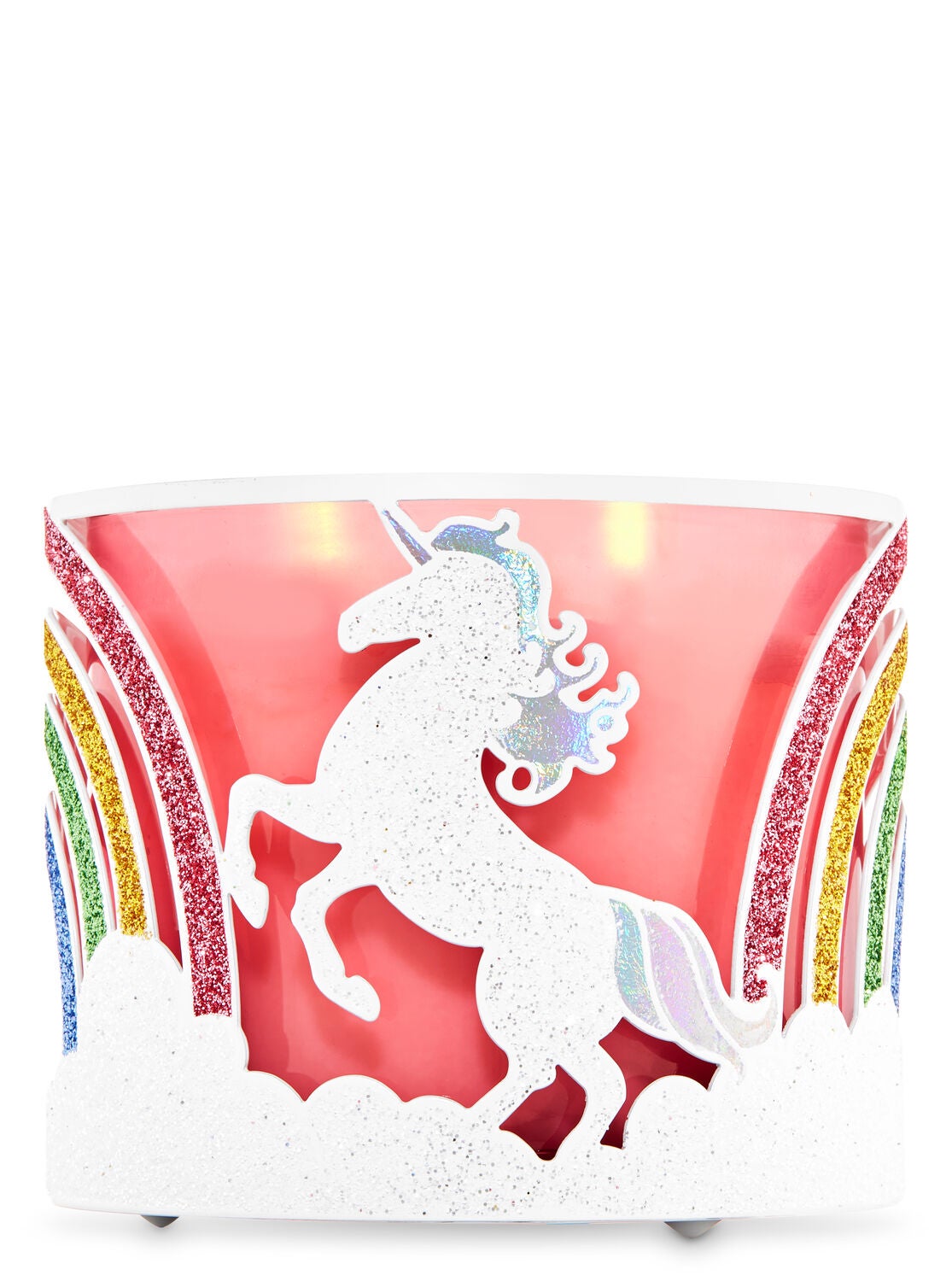 Glittery Unicorns 3 Wick Candle Holder Bath Body Works