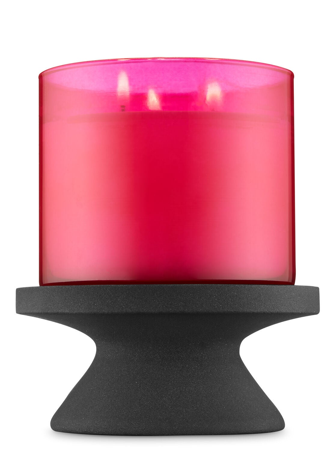 Black Stone Pedestal 3-Wick Candle Holder - Bath And Body Works
