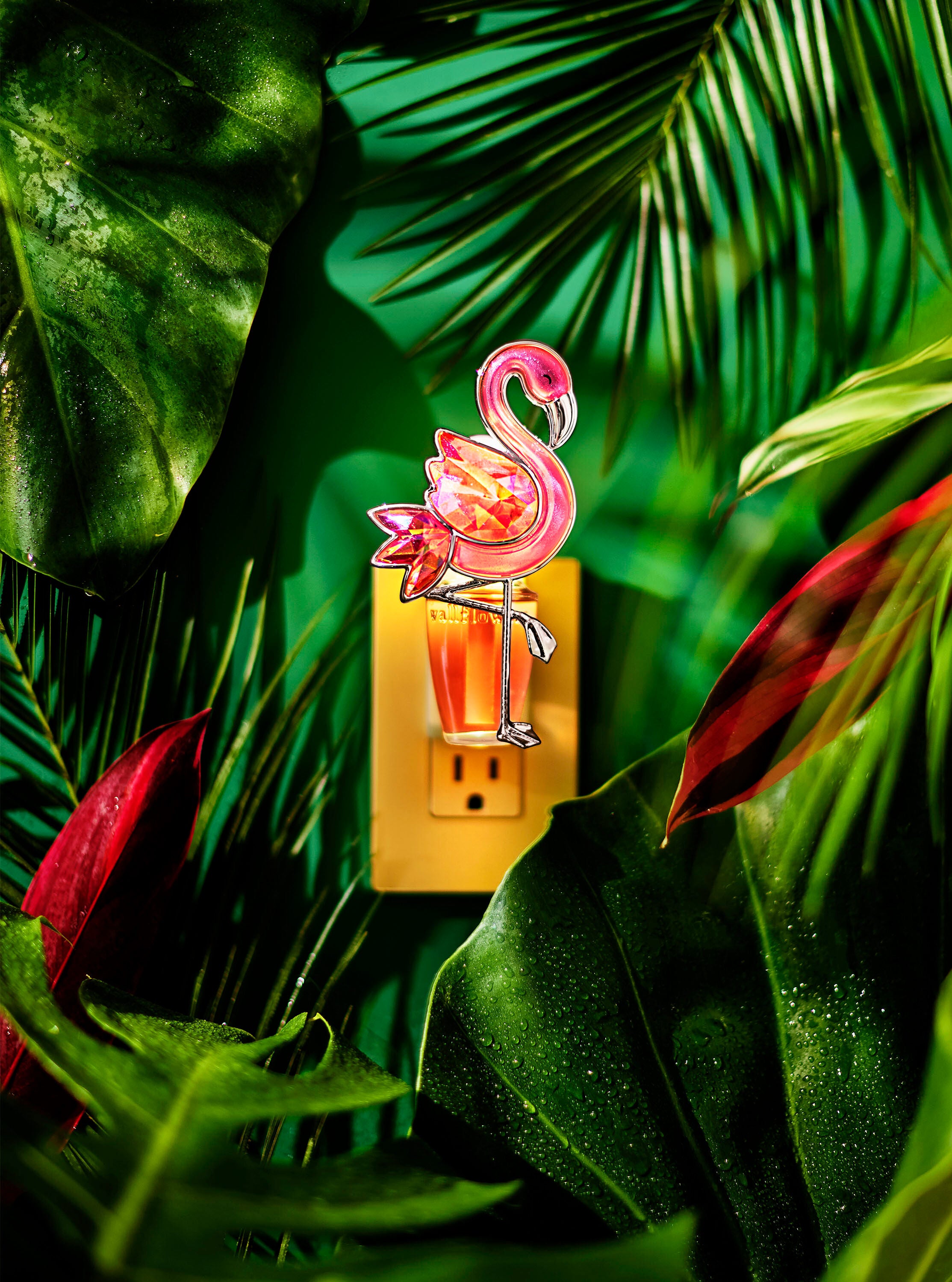 Faceted Flamingo Adjustable Wallflowers Scent Control&trade; Nightlight Fragrance Plug