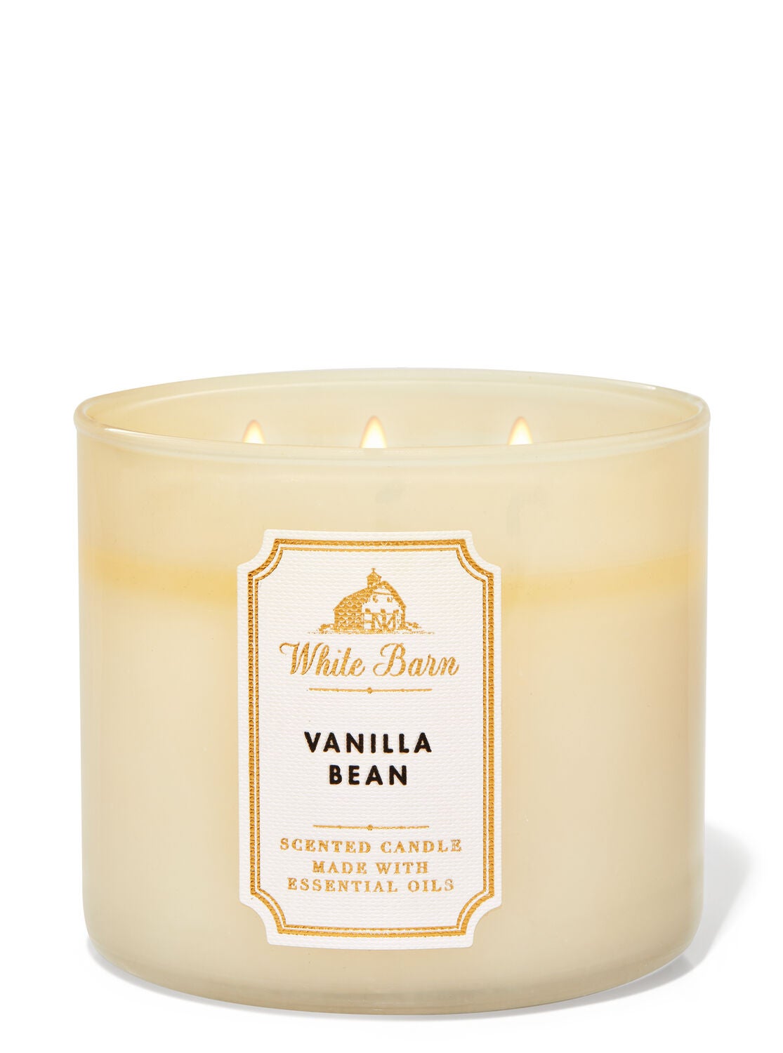 White Barn Vanilla Bean 3-Wick Candle - Bath And Body Works