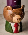 Fancy Bear Pedestal 3-Wick Candle Holder