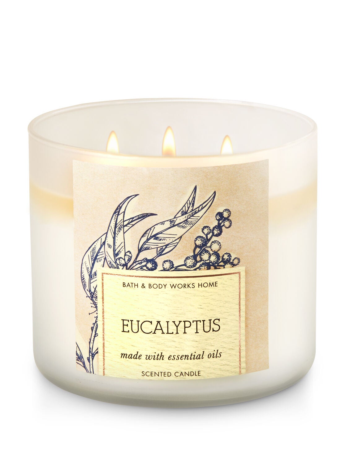  Eucalyptus 3-Wick Candle - Bath And Body Works