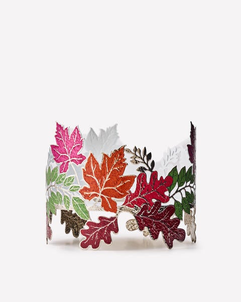 Leaf Garland 3-Wick Candle Holder