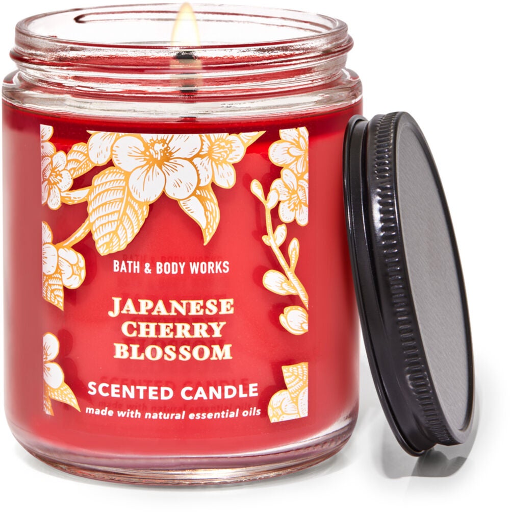 Japanese Cherry Blossom Mason Single Wick Candle