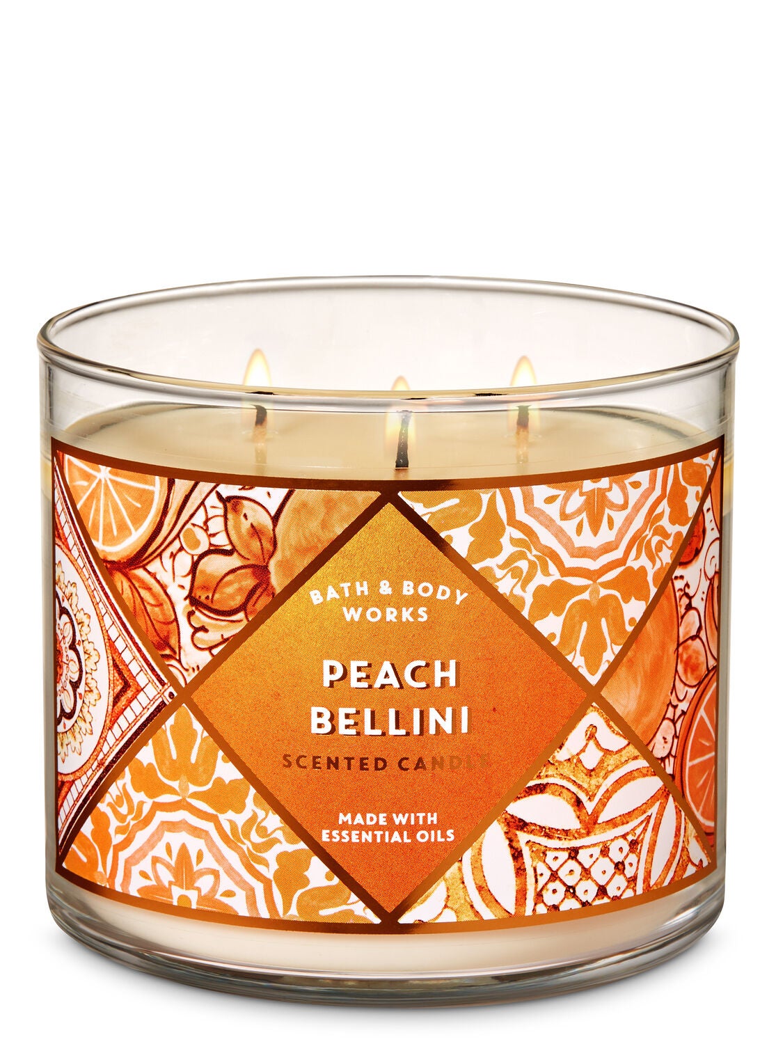 Peach Bellini 3-Wick Candle - Bath And Body Works