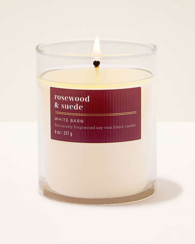 Rosewood & Suede Single Wick Candle