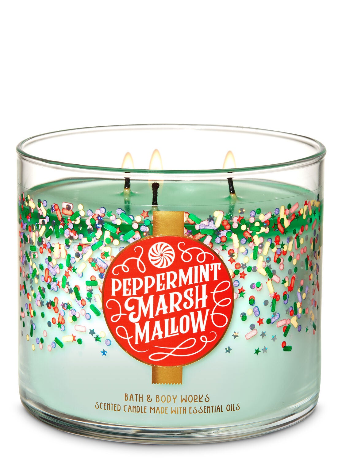 Peppermint Marshmallow 3 Wick Candle Bath Body Works