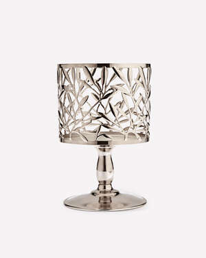 Vine Leaf Pedestal 3-Wick Candle Holder
