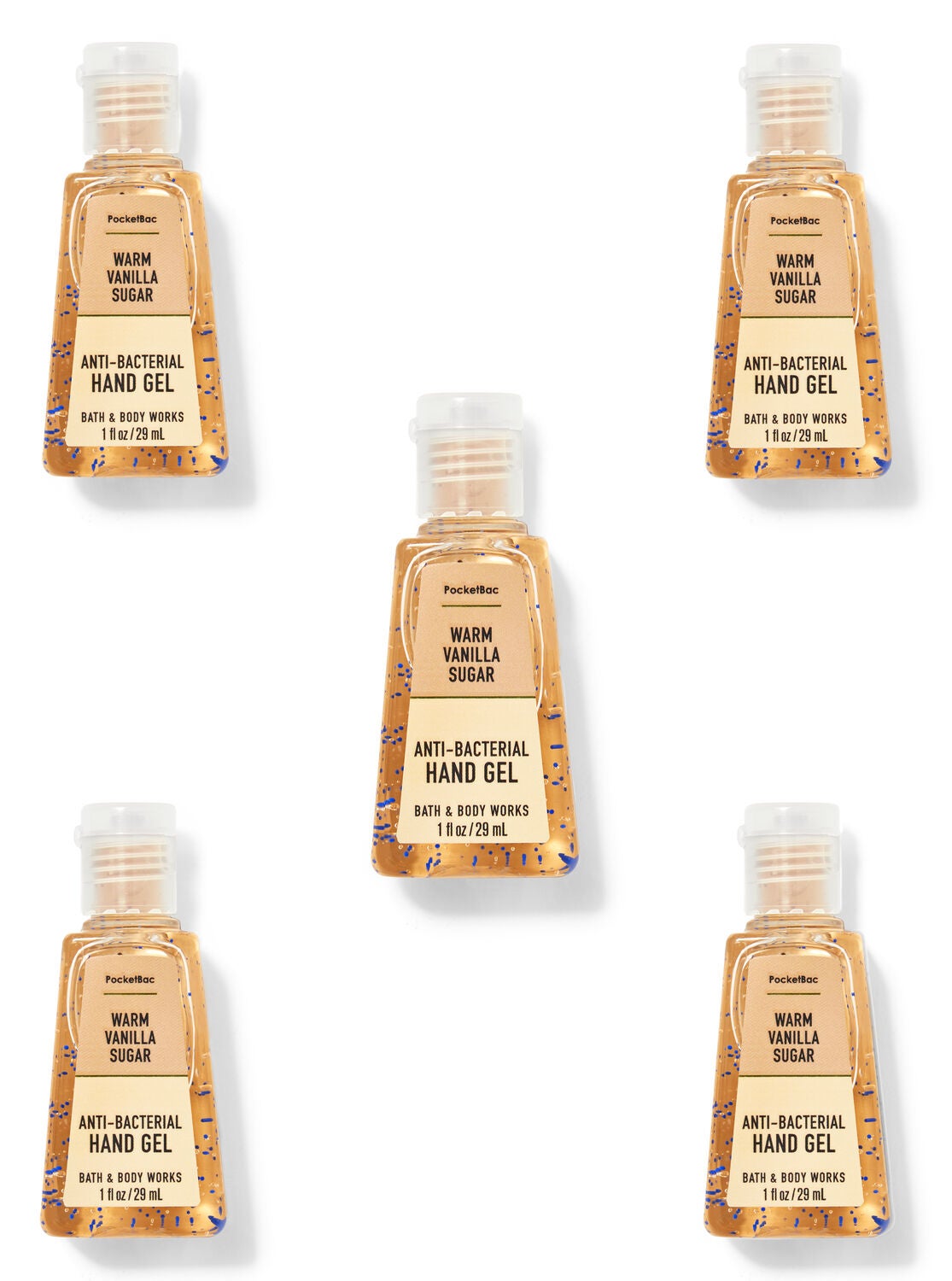 Warm Vanilla Sugar PocketBac Hand Sanitizers, 5-Pack