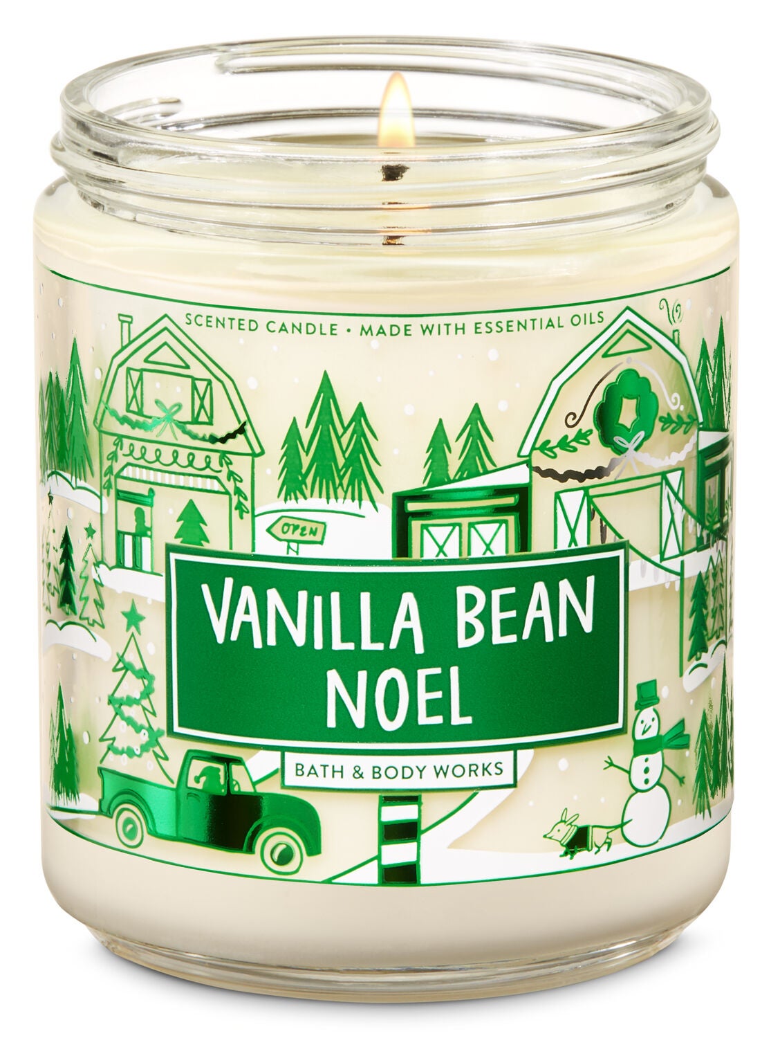 Vanilla Bean Noel Single Wick Candle - Bath And Body Works