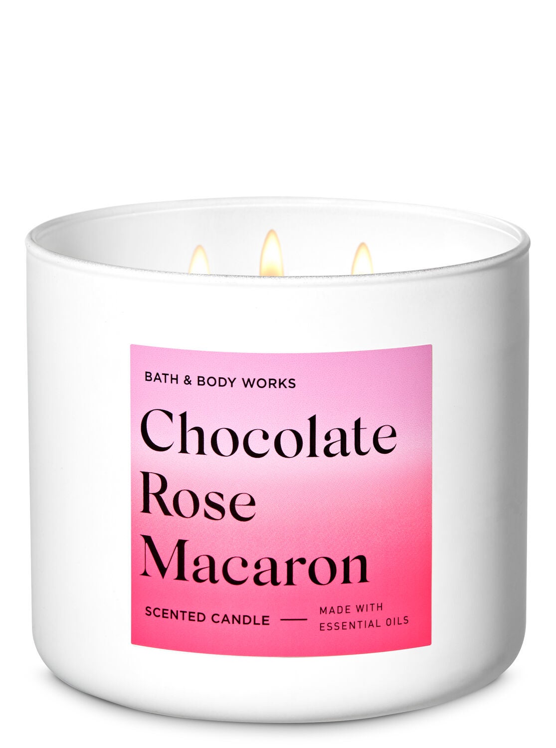 Chocolate Rose Macaron 3-Wick Candle - Bath And Body Works