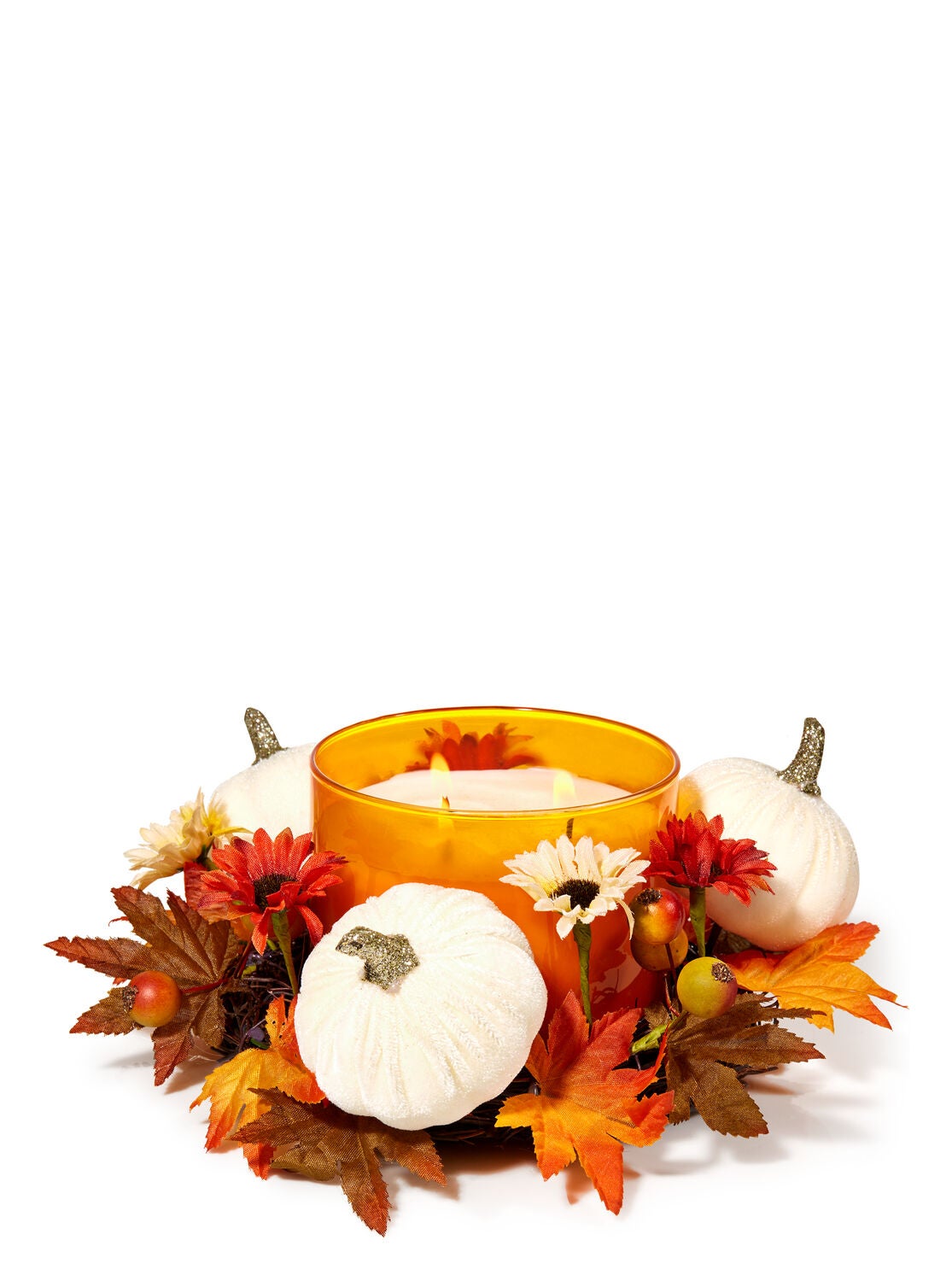 White Pumpkin 3-Wick Candle Ring - Bath And Body Works