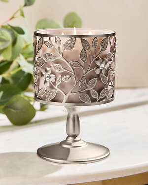 Dogwood Pedestal 3-Wick Candle Holder