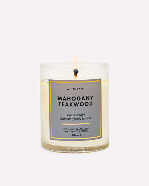Mahogany Teakwood Single Wick Candle