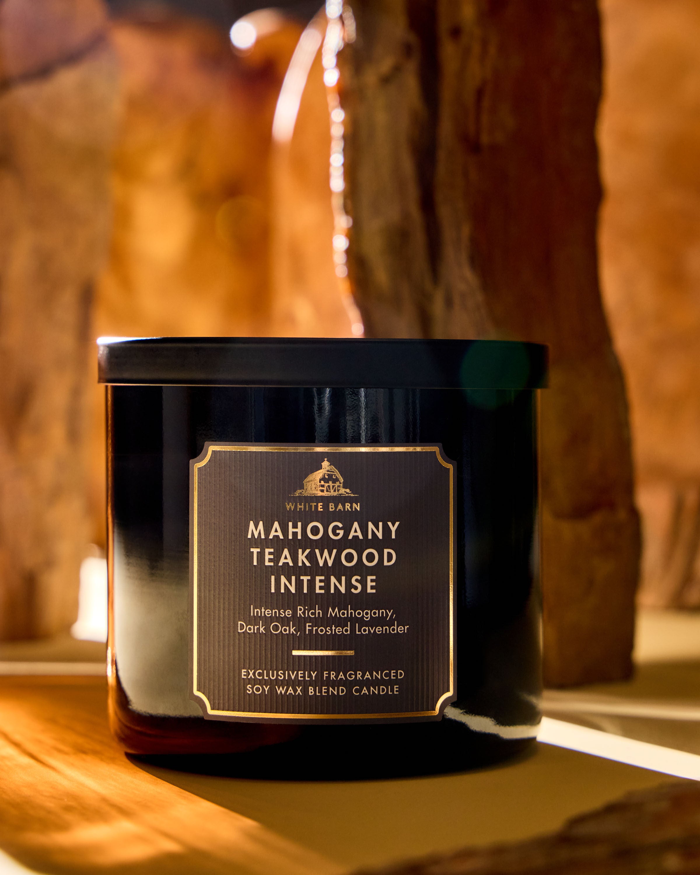 Mahogany Teakwood Intense 3-Wick Candle | Bath & Body Works