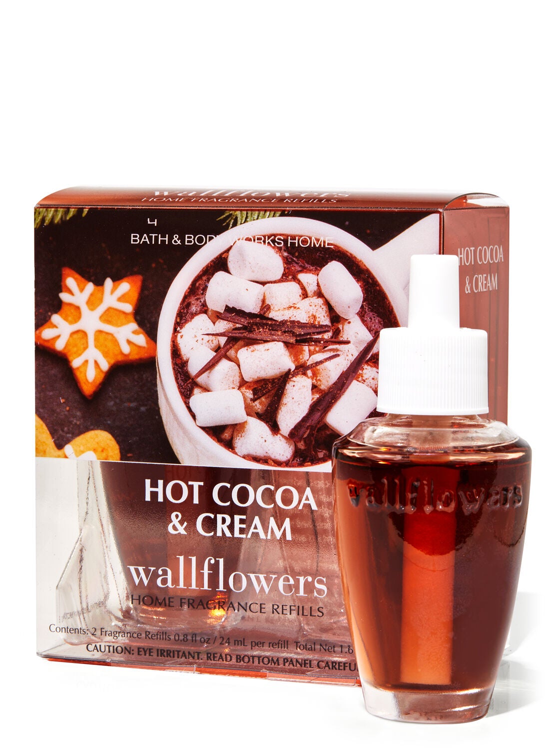 Hot Cocoa & Cream Wallflowers Refills, 2-Pack - Bath And Body Works