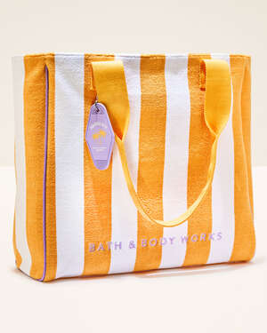 Yellow Striped Tote Bag