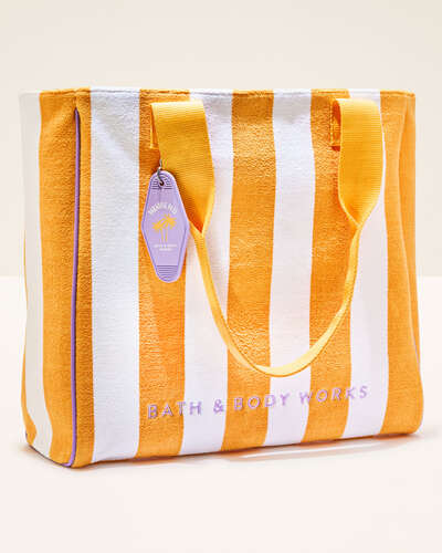 Yellow Striped Tote Bag