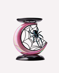 Spider and Moon Pedestal 3-Wick Candle Holder