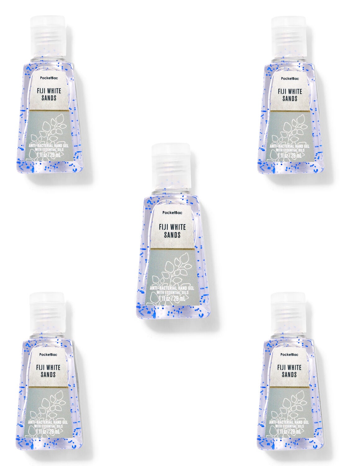 Fiji White Sands PocketBac Hand Sanitizers, 5-Pack