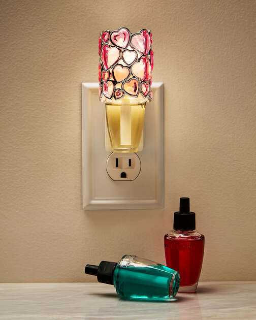 Pink Hearts Nightlight Wallflowers Fragrance Plug