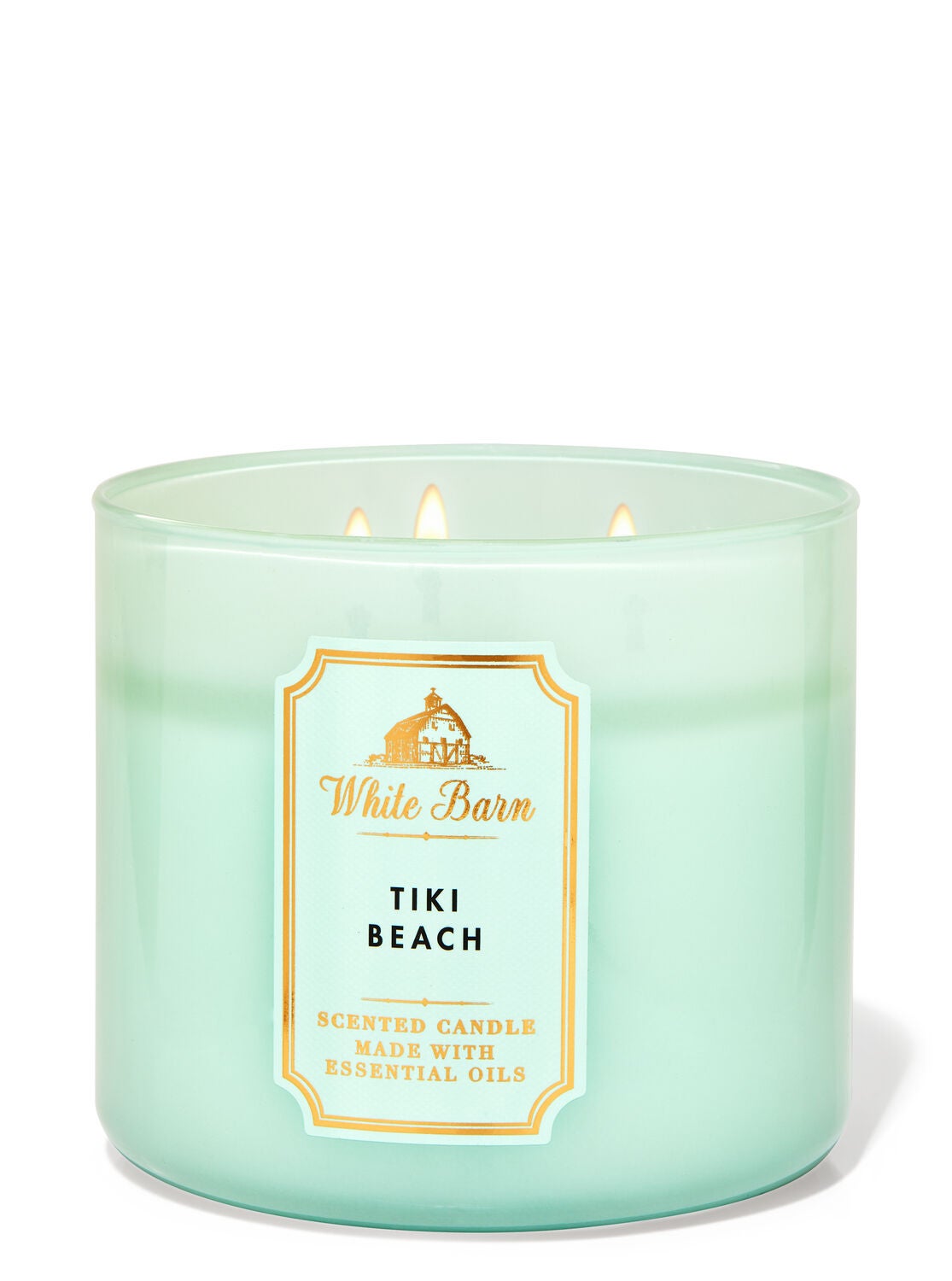 Tiki Beach 3 Wick Candle White Barn Bath Body Works
