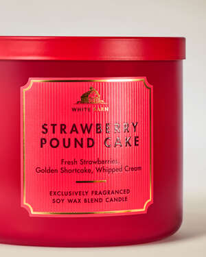 Strawberry Pound Cake 3-Wick Candle