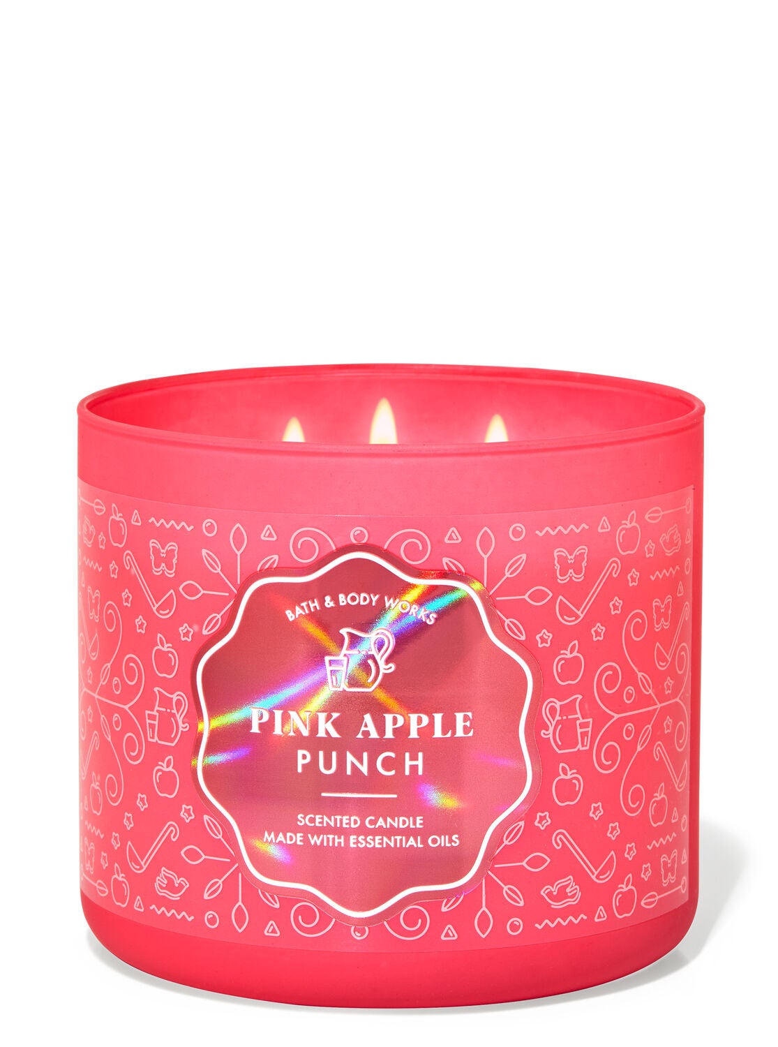 Pink Apple Punch 3 Wick Candle Bath Body Works