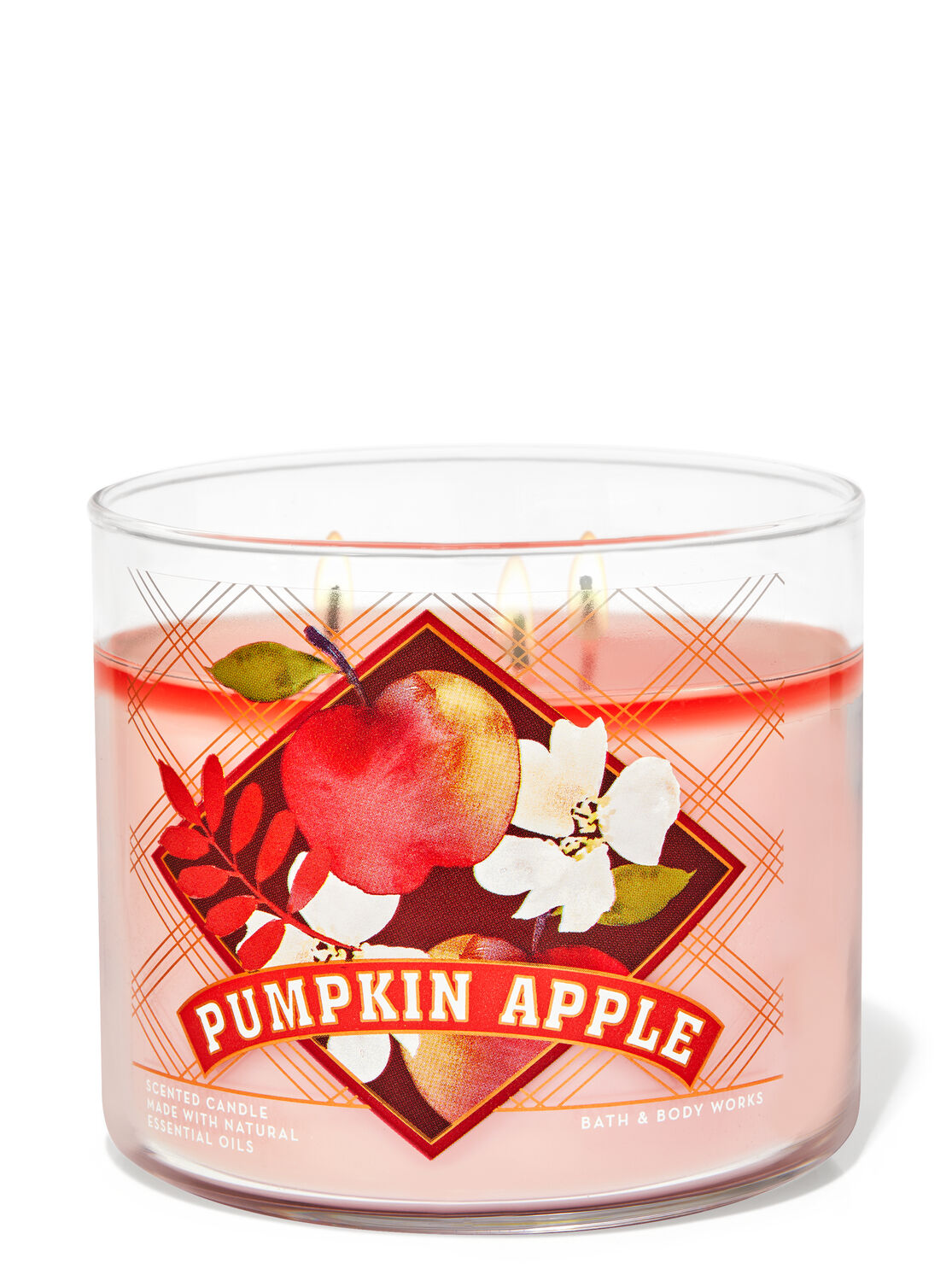 Bath & Body Works PUMPKIN APPLE 3-Wick Scented Large Candle 14.5 oz 
