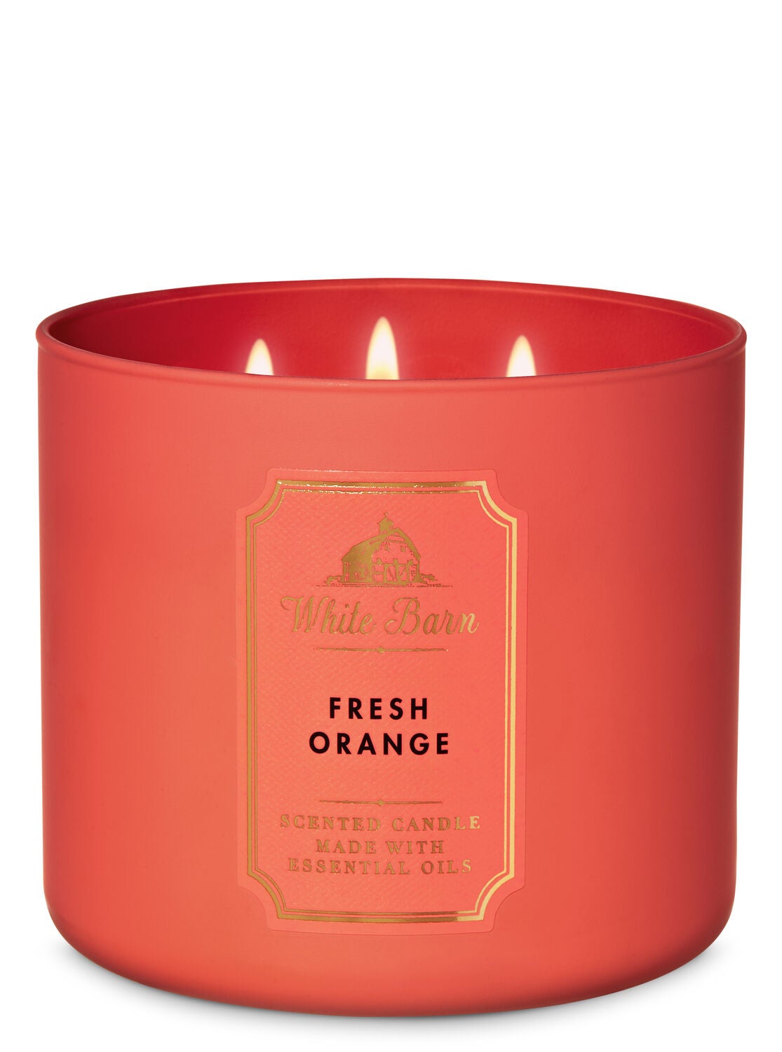 White Barn Fresh Orange 3-Wick Candle - Bath And Body Works